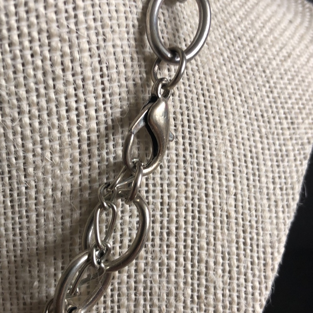 Statement Clear Rhinestone Necklace - image 5